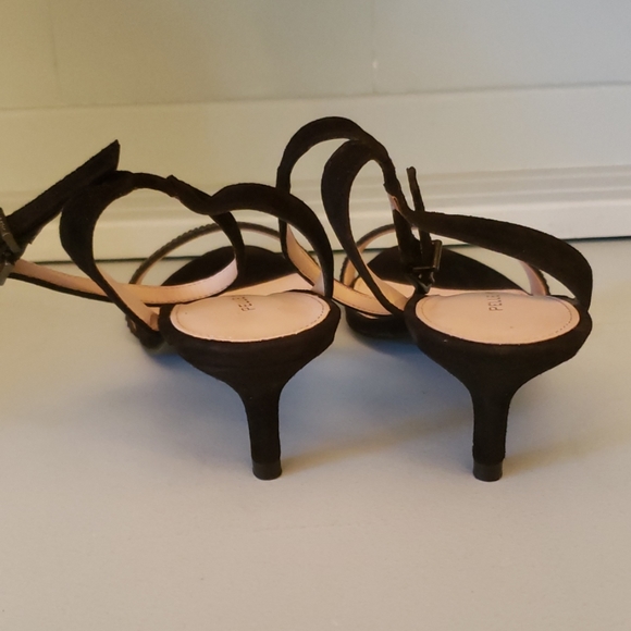 New Pelle Moda Fabia Open Toe Black 2.5" Heels - Picture 5 of 8